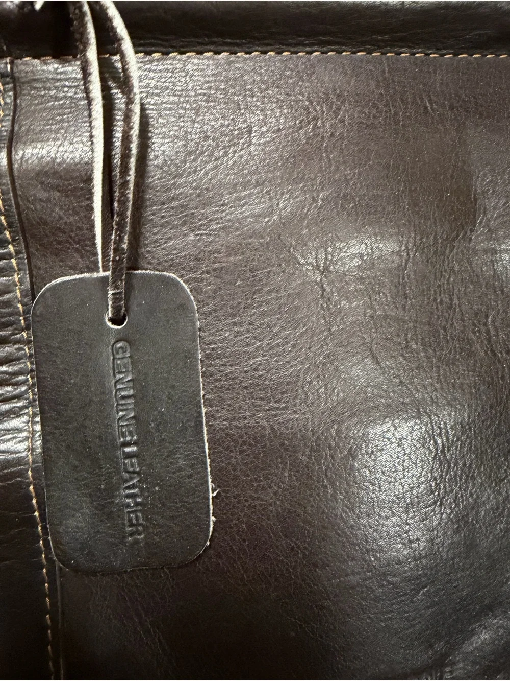 Kenneth Cole Reaction Brown Leather Laptop Business Messenger Bag Briefcase 16